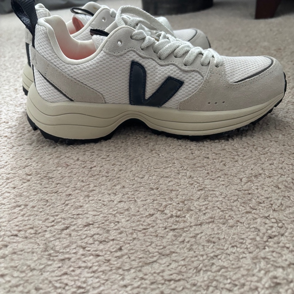 Veja White and Black Sneakers